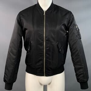 JOHN ELLIOTT Bogota II Size S Black Nylon Zip Up Bomber Jacket